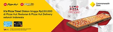 Diskon hingga Rp150.000,- di Pizza Hut Restaurant & Pizza Hut Delivery seluruh Indonesia